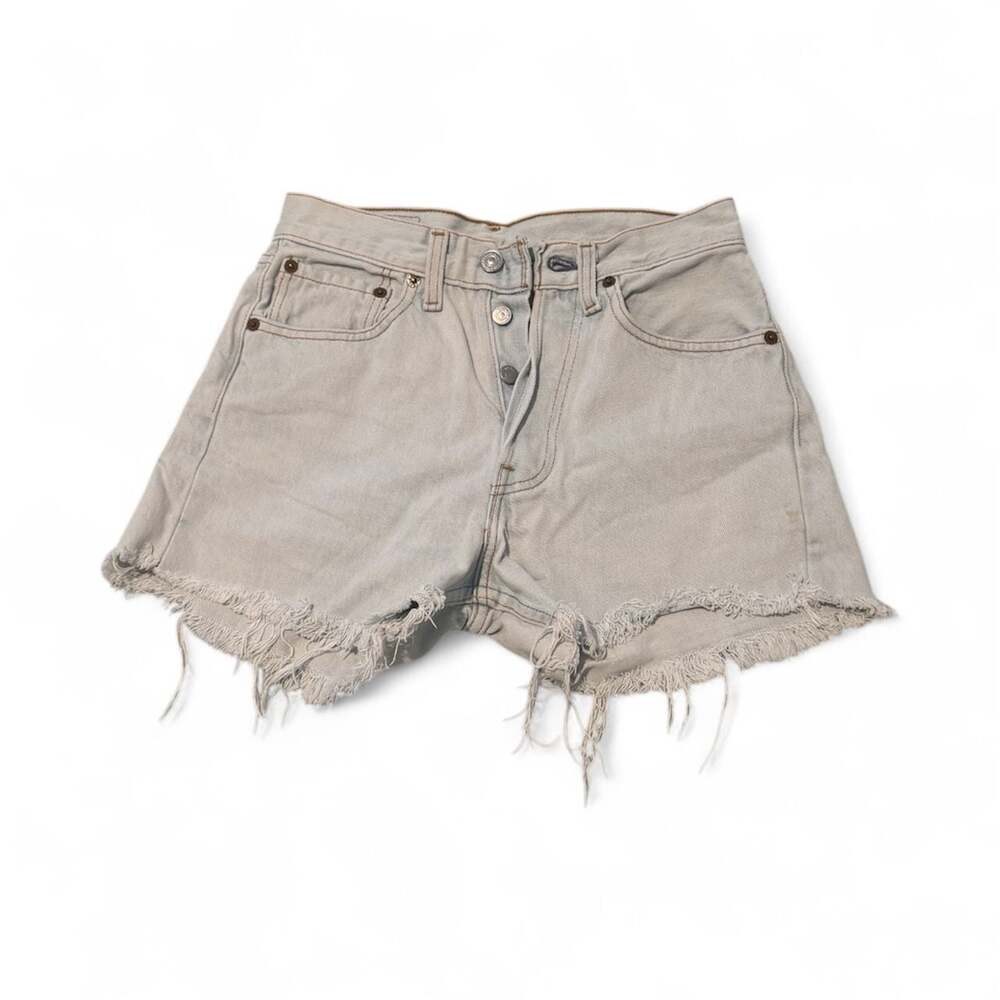 Levi's 501 Women's High Rise Cut-Off White Denim Shorts